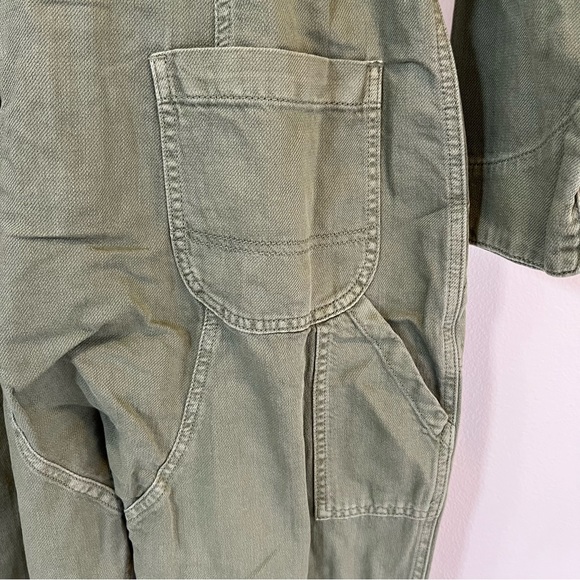 Free People x Sandrine Rose Denim Jumpsuit Army Green Size XS/S - Picture 7 of 10